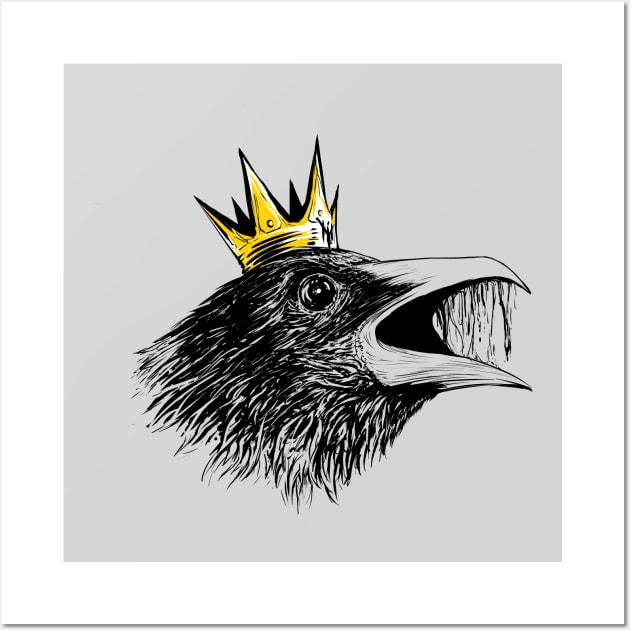 king of crows Wall Art by martinskowsky